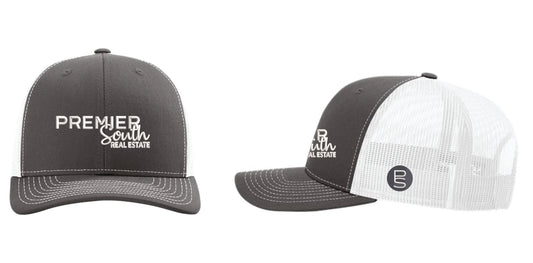 Charcoal/White Richardson 112 Trucker Cap - Premier South